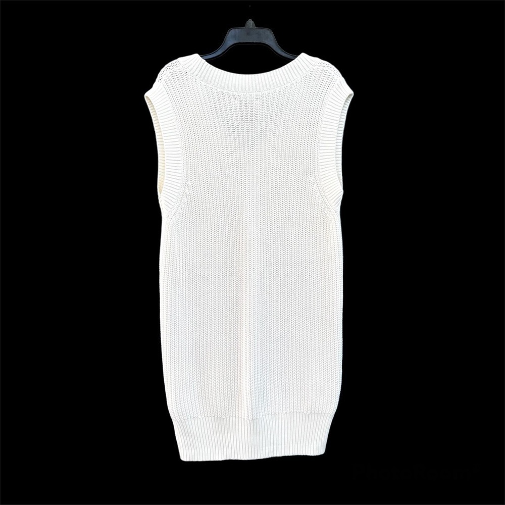 ๐ NWT Abercrombie & Fitch White Sweater Vest Mini Dress or Tunic Size M - Picture 4 of 9